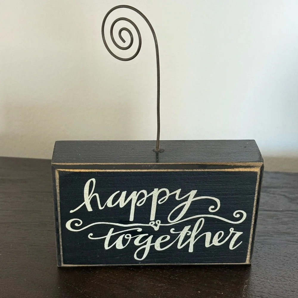 Primitives by Kathy Photo Block Sign Black White 5x3” 27570